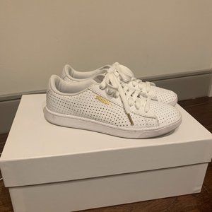 Puma white platform sneakers